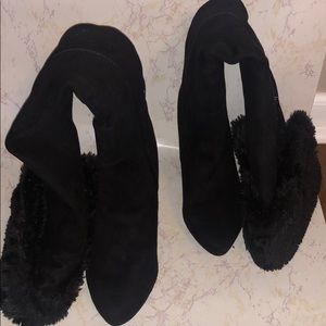 Knee high black boots